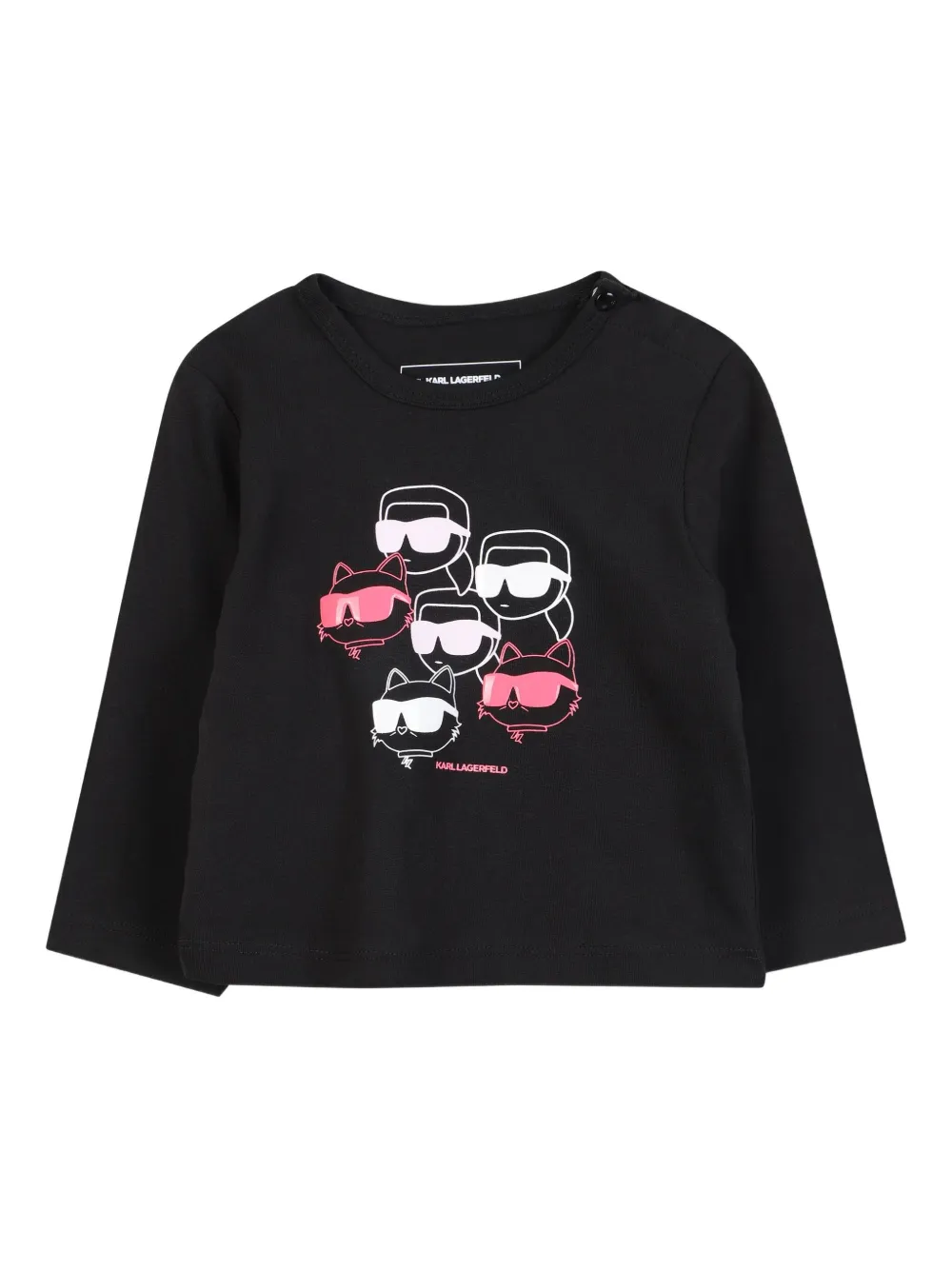 Karl Lagerfeld Kids Top met print Zwart