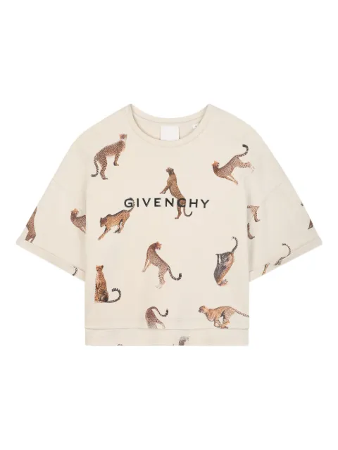 Givenchy Kids leopard-print T-shirt