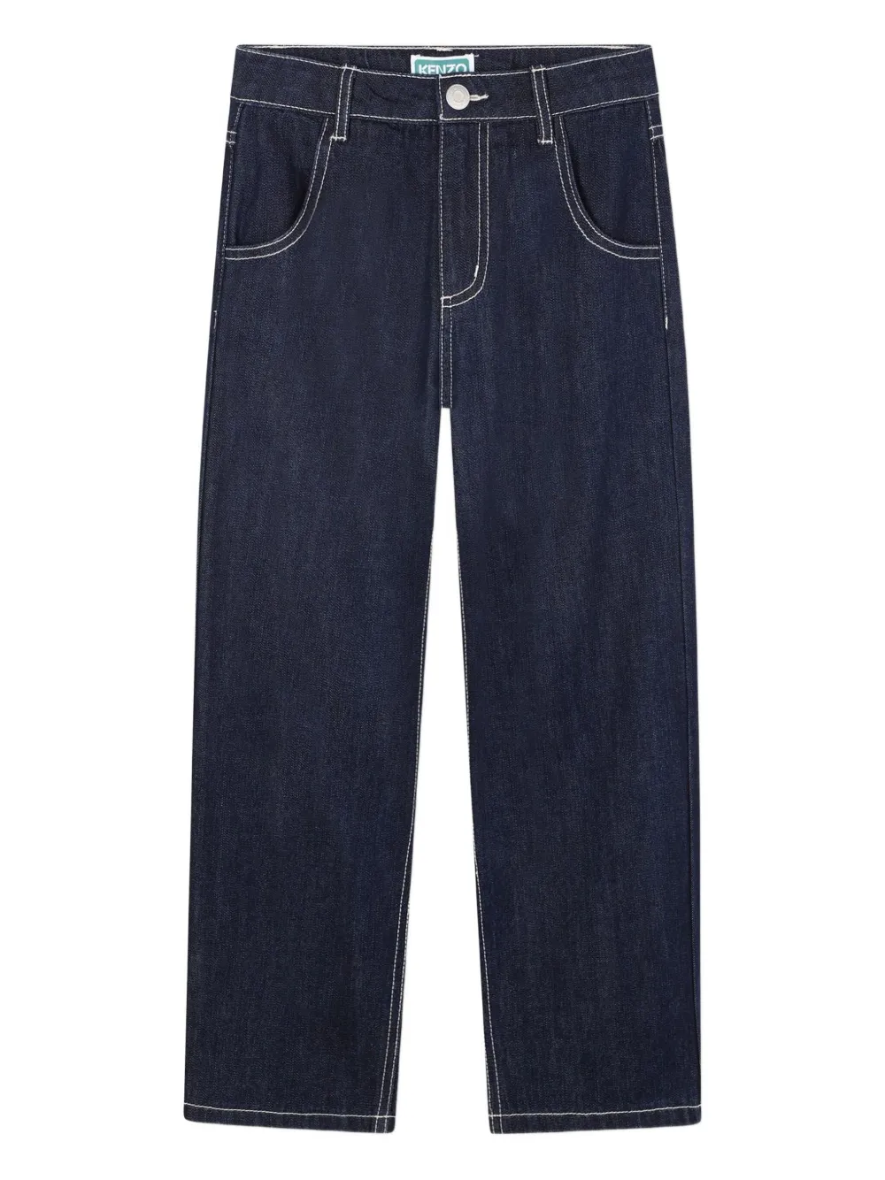 Kenzo Kids High-waist jeans Blauw