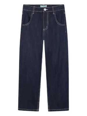 Moncler Enfant ロゴ ジーンズ | ブルー | FARFETCH JP