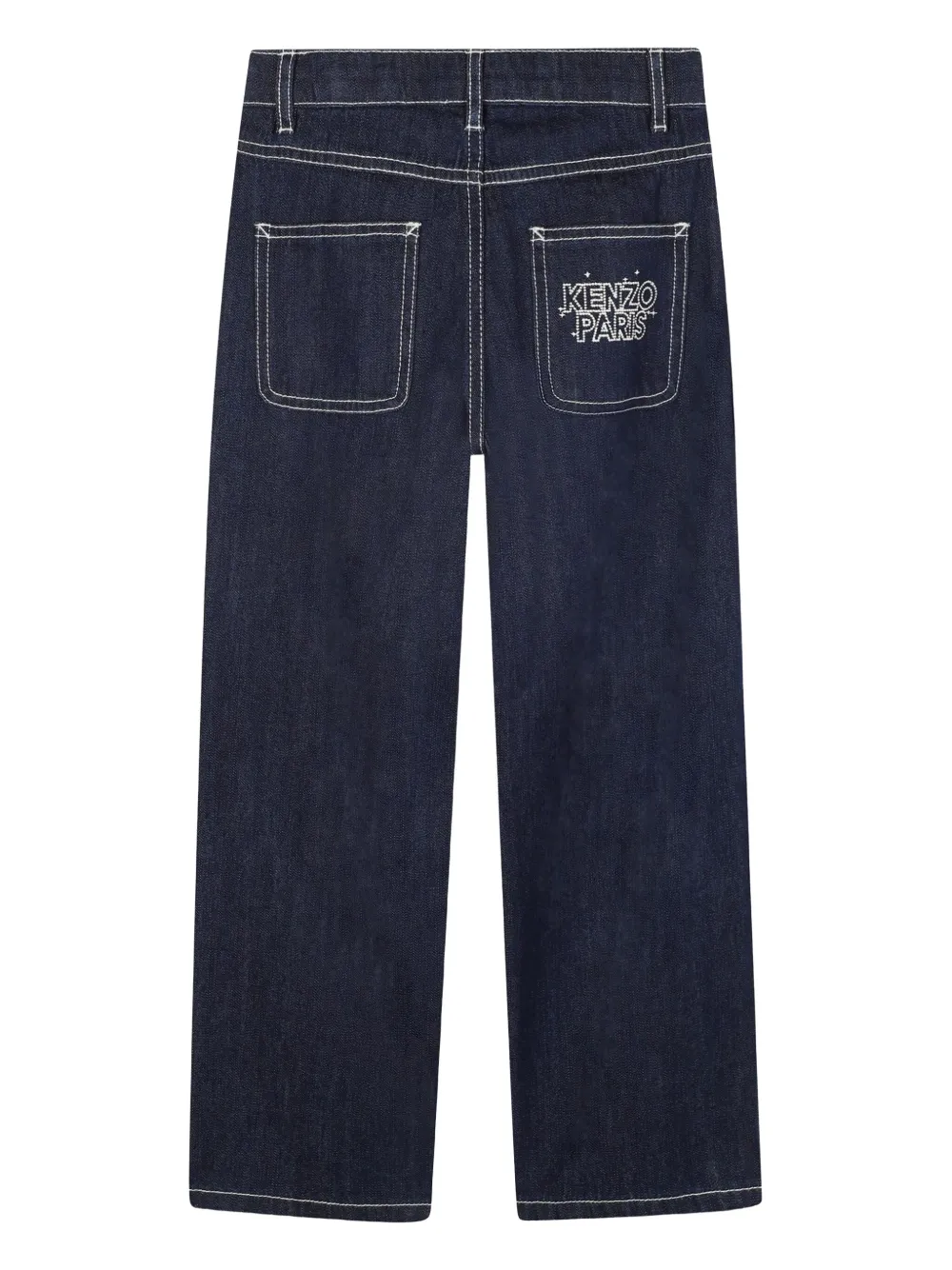 Kenzo Kids High-waist jeans Blauw