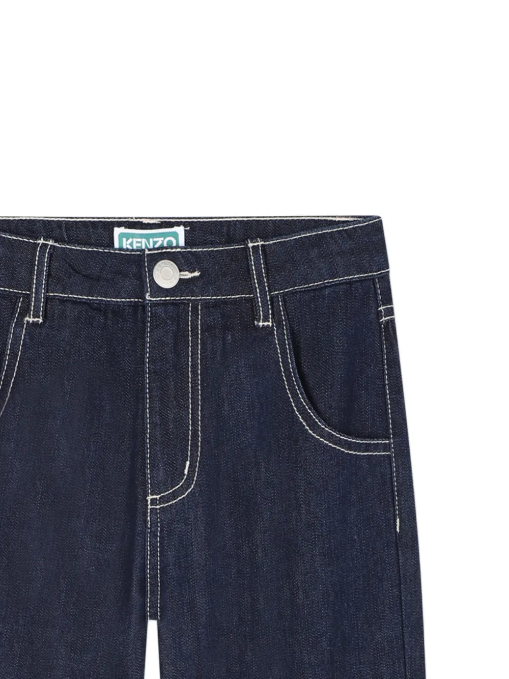 Kenzo Kids High-waist jeans Blauw