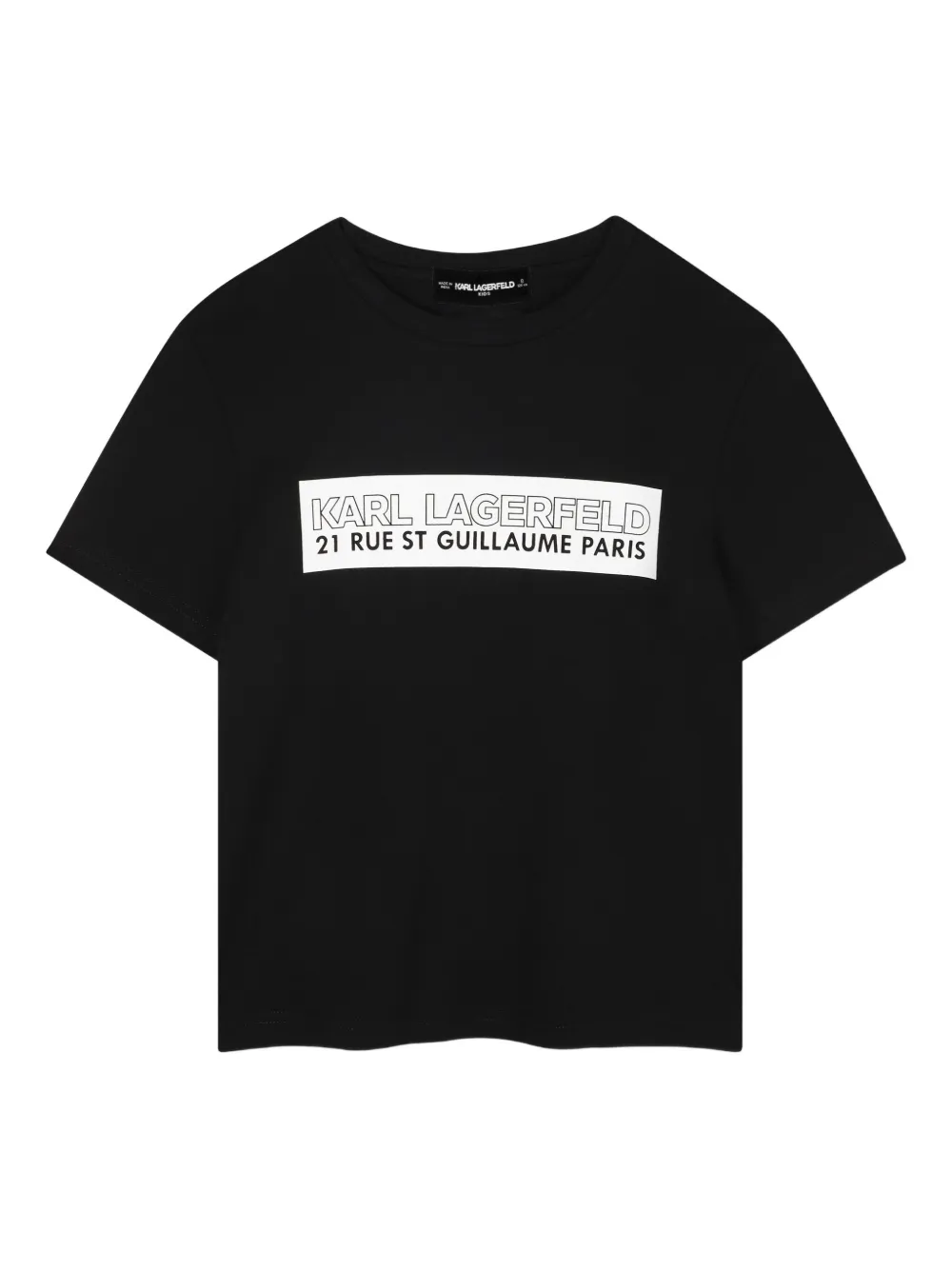 Karl Lagerfeld Kids T-shirt met logoprint Zwart