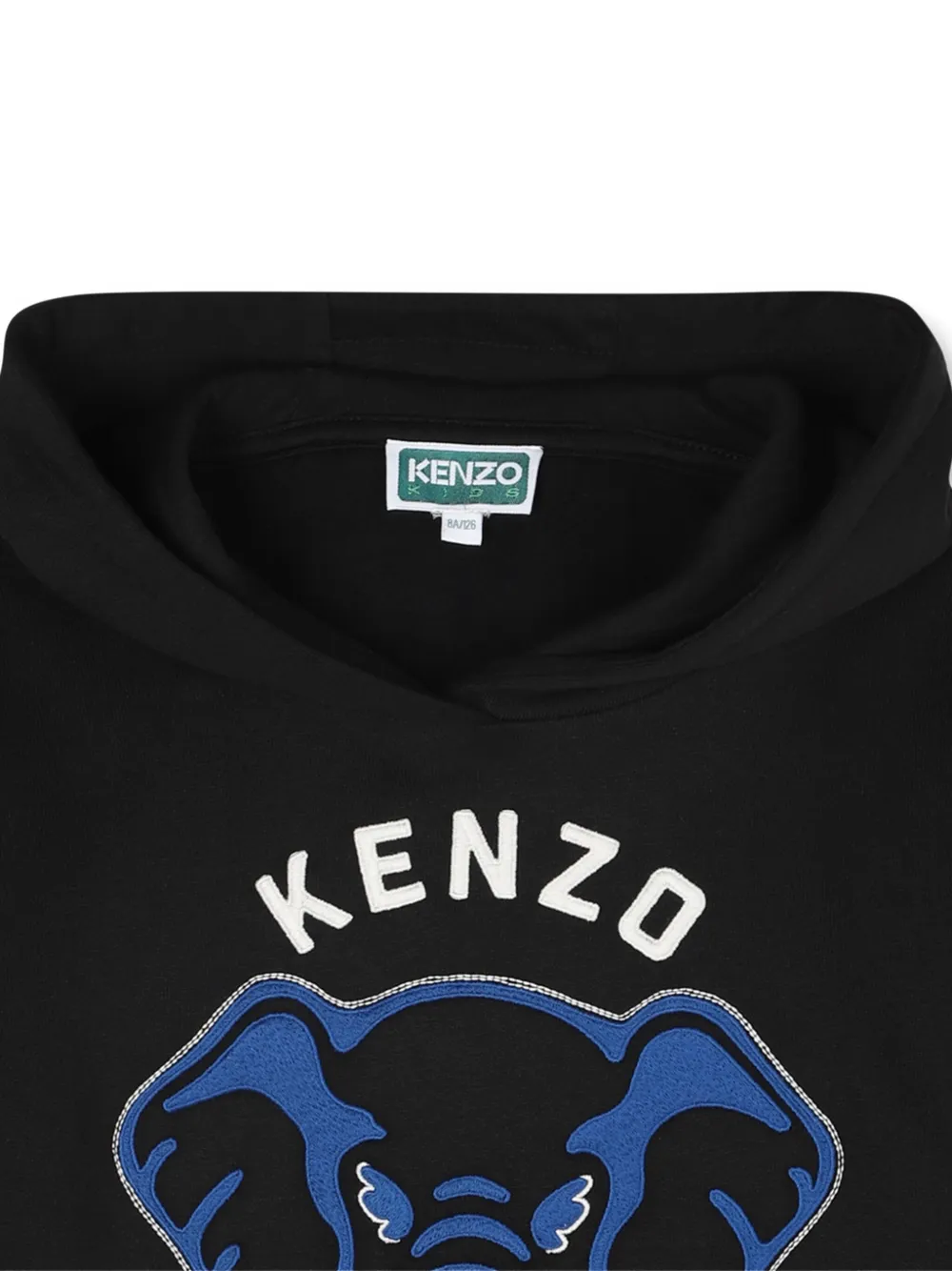 Kenzo Kids Hoodie met olifantpatroon Blauw