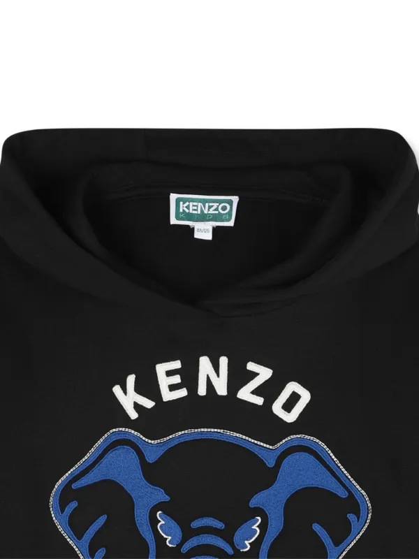 Kenzo Kids elephant-motif Hoodie | Blue | FARFETCH