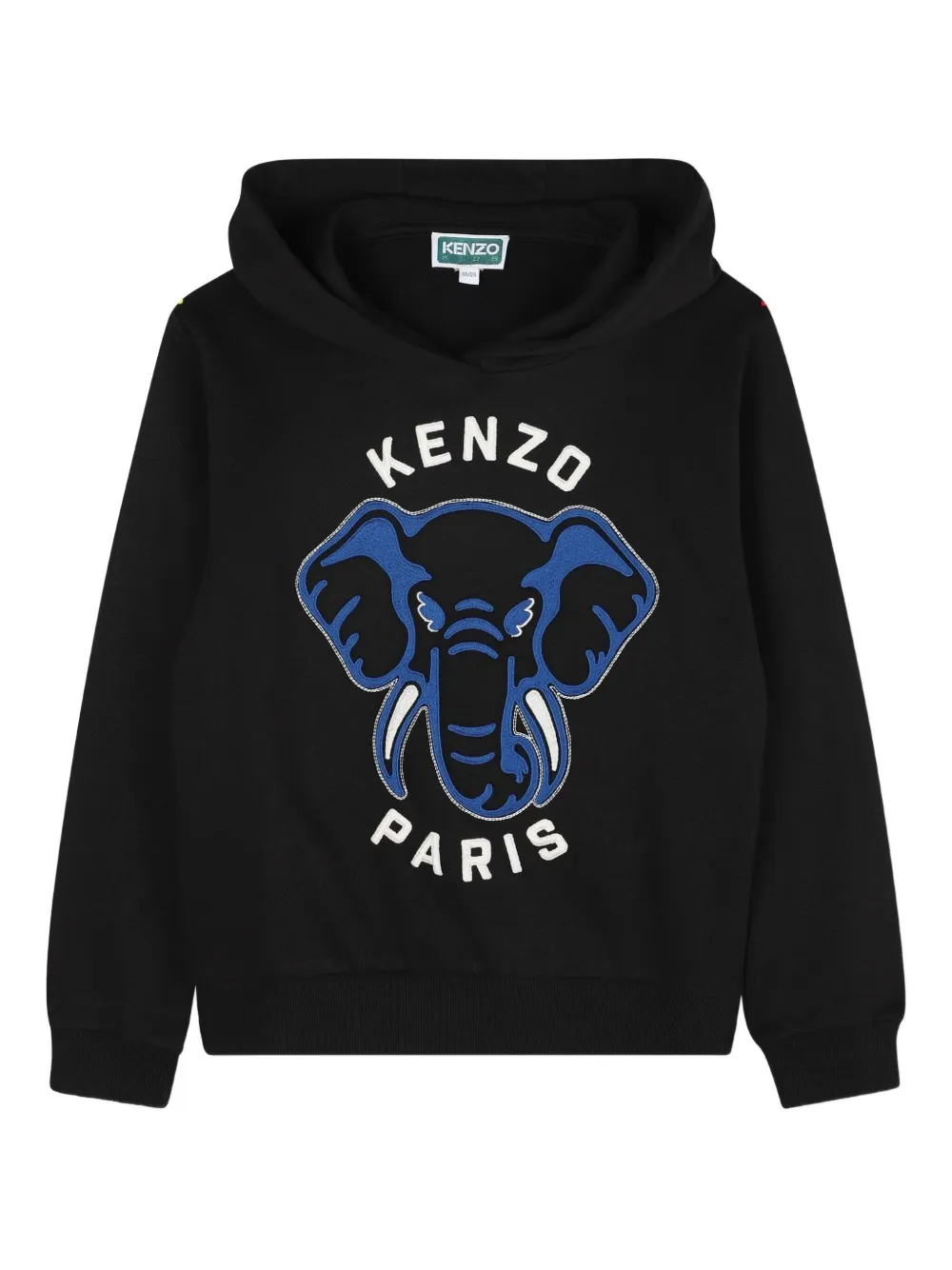 Kenzo Kids Hoodie met olifantpatroon Blauw