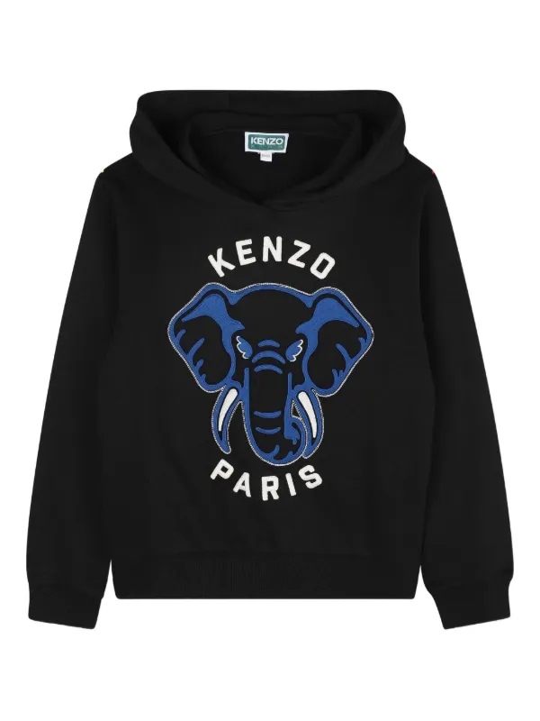 Kenzo Kids エレファントモチーフ パーカー | ブルー | FARFETCH JP