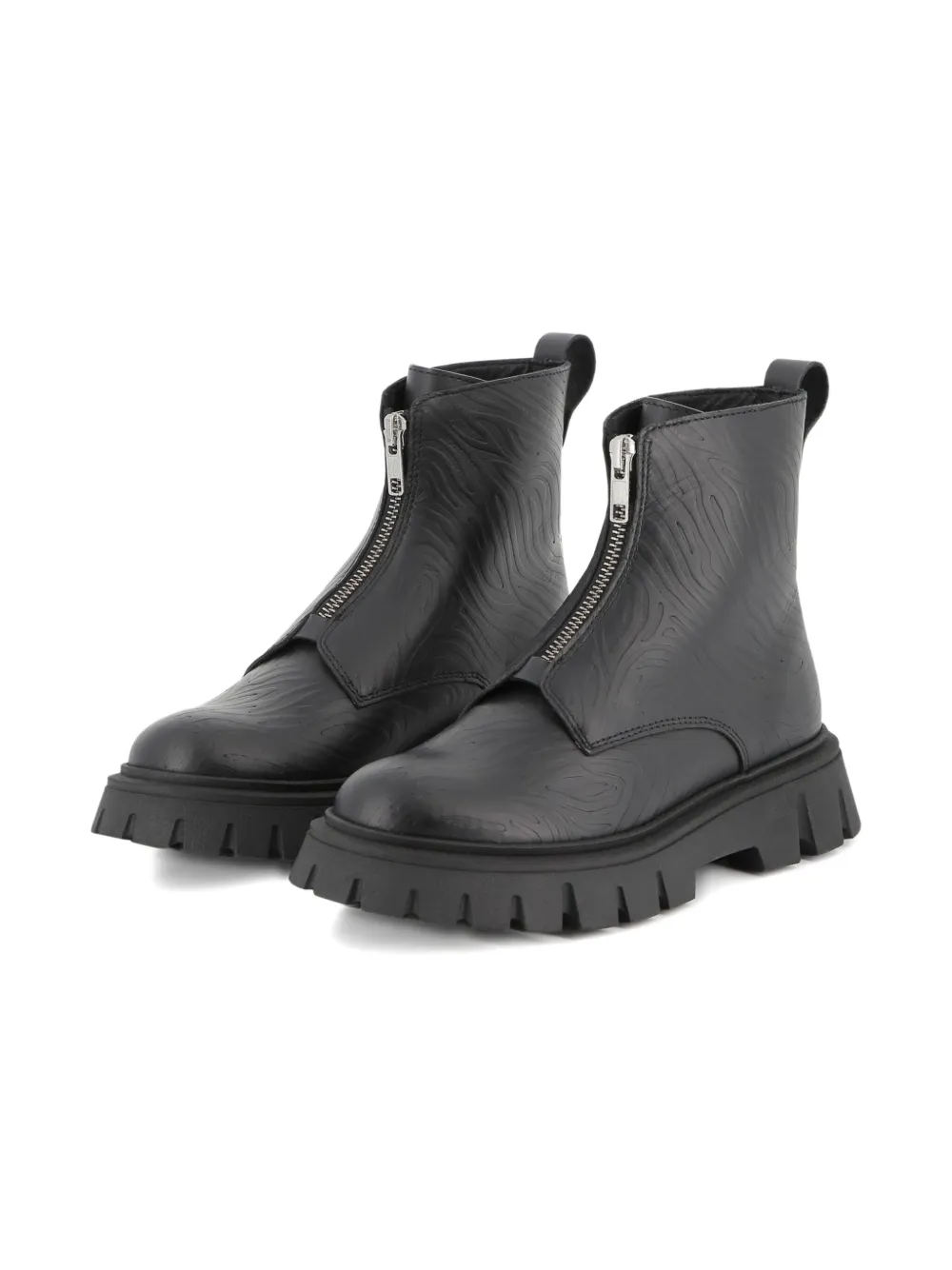 Zebra-Pattern Ankle Boots
