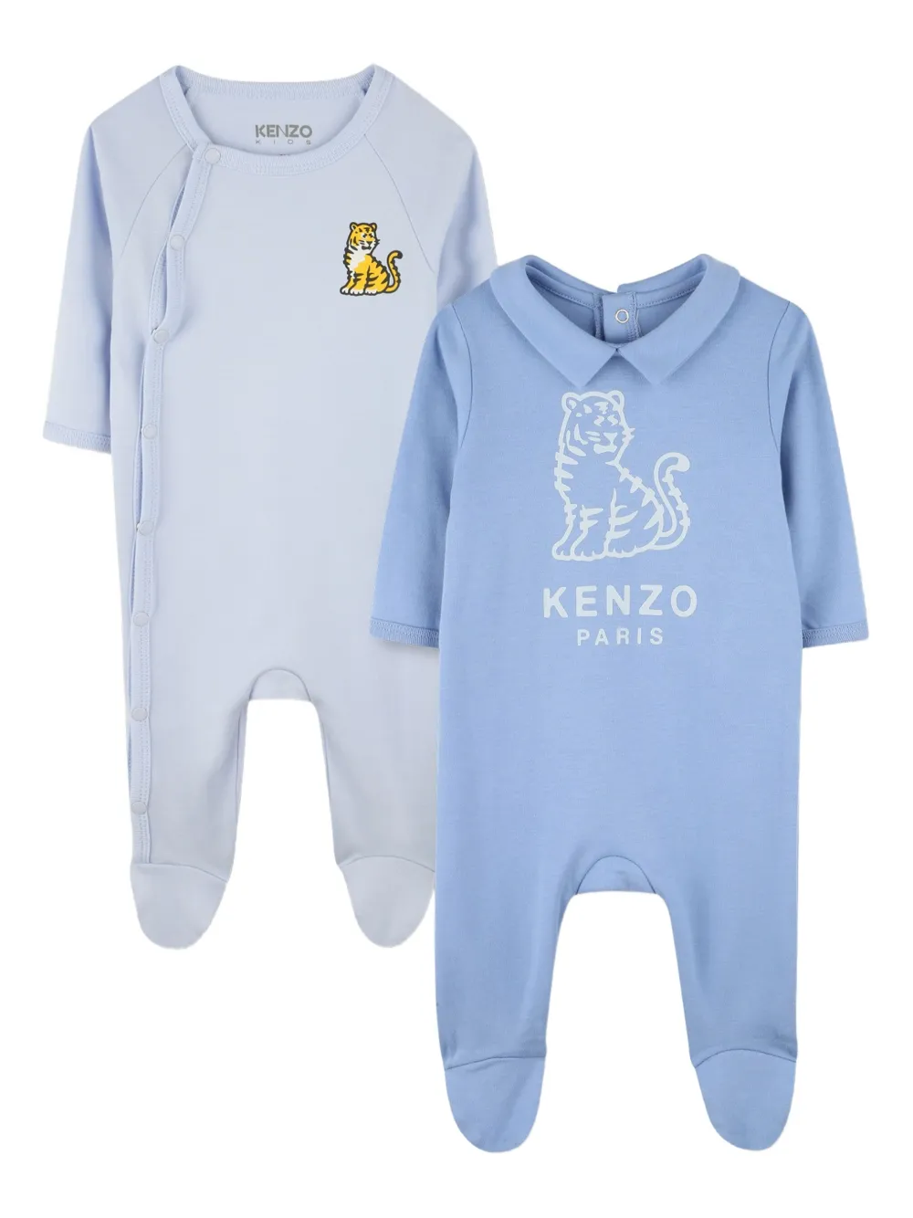 Kenzo Kids Pyjama met Tiger-print en lange mouwen Blauw