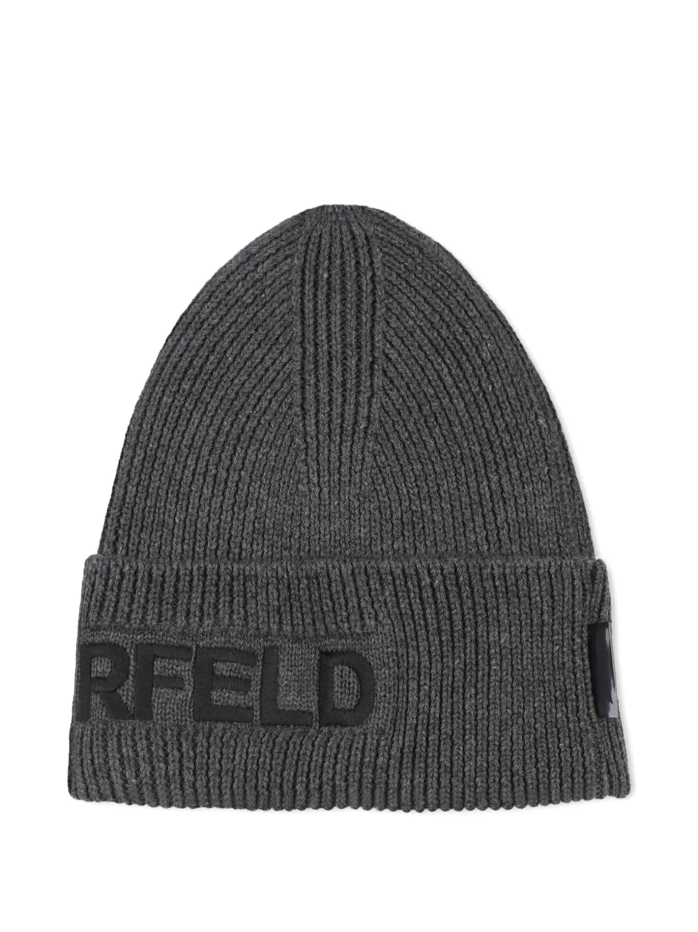Karl Lagerfeld Kids Ribgebreide muts en sjaal Grijs