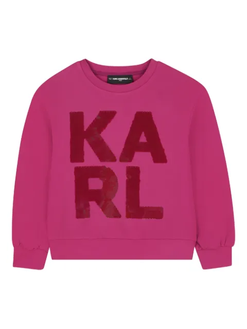 Karl Lagerfeld Kids sequinned-logo sweatshirt