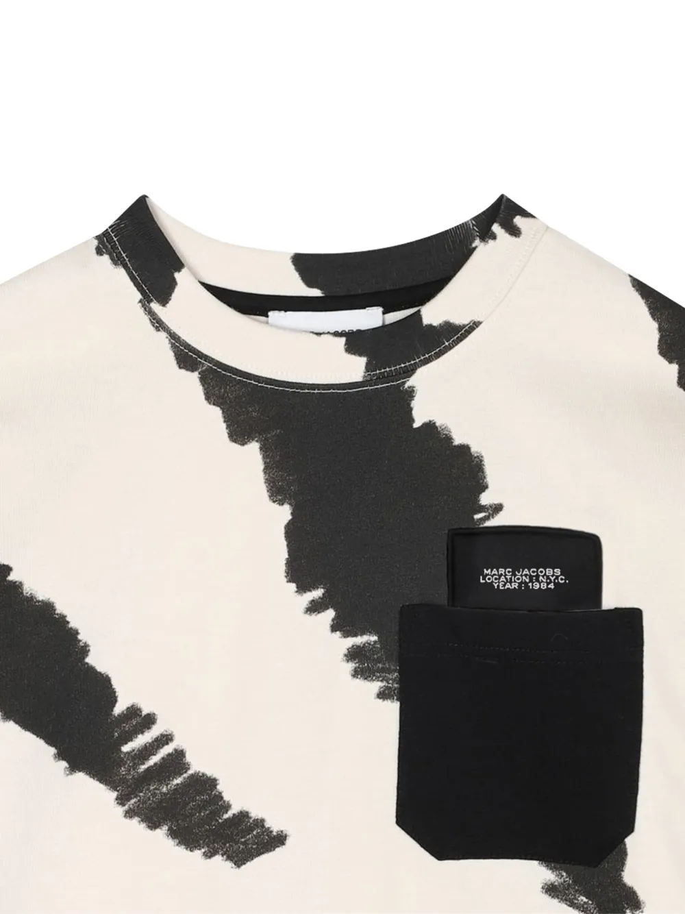 Marc Jacobs Kids T-shirt met zebraprint en zakdetail Beige