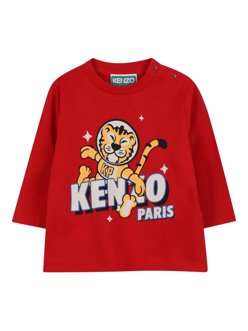 Kenzo Kids T-shirt met tijgerprint Rood
