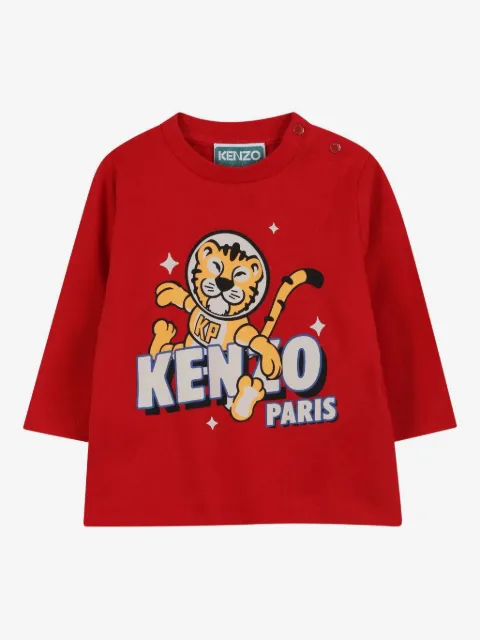 Kenzo Kids playera con tigre estampado