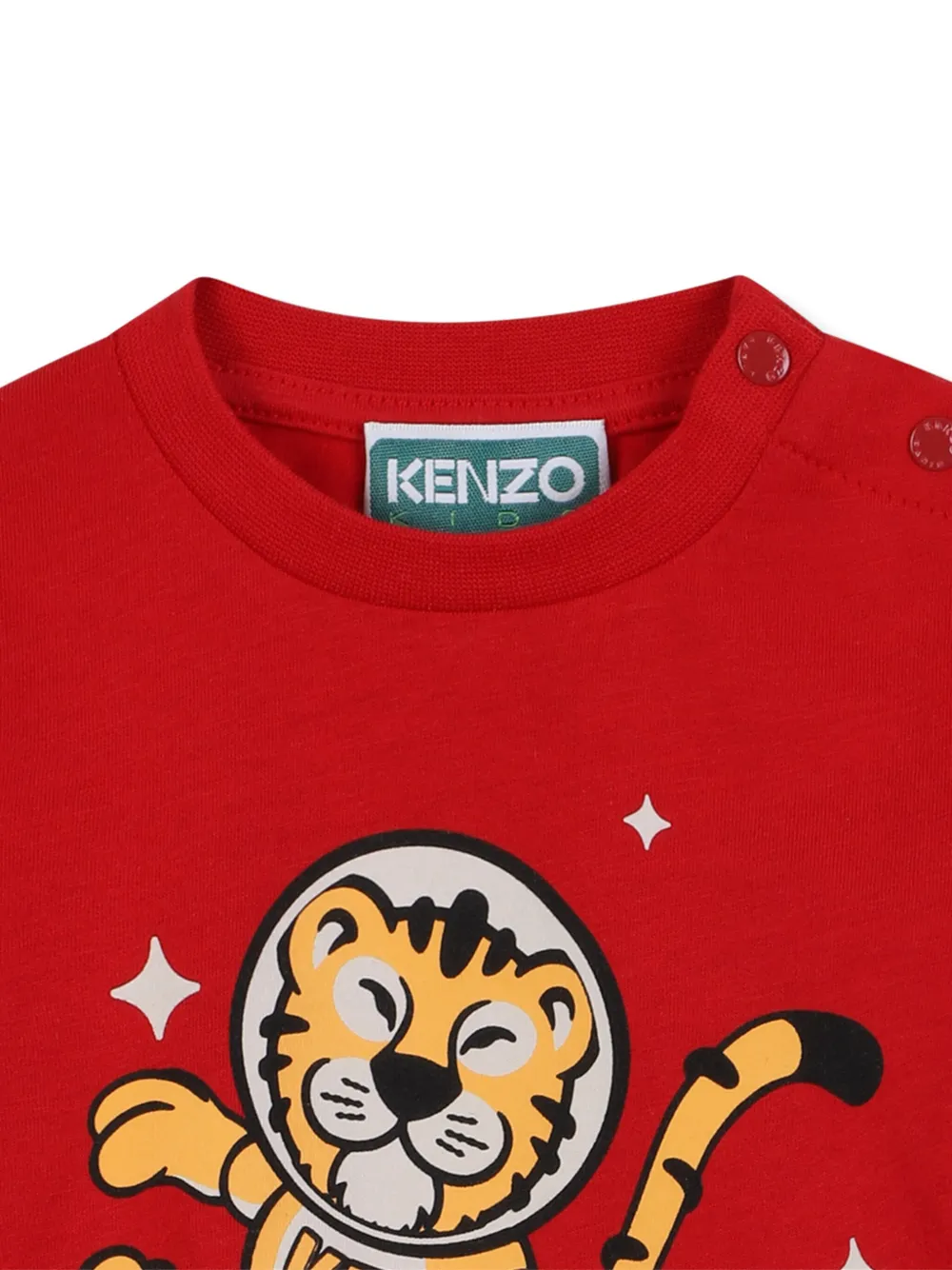 Kenzo Kids T-shirt met tijgerprint Rood