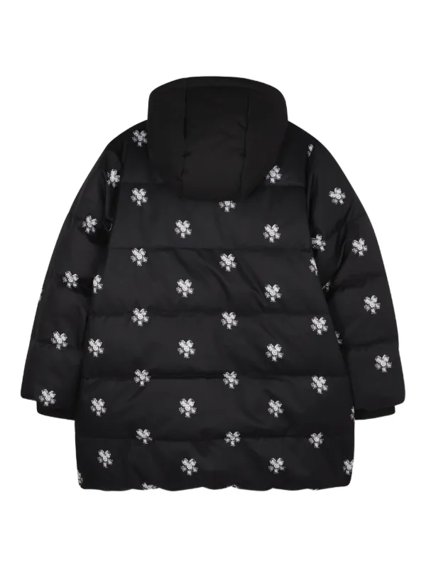 MARC JACOBS kids アウター Marc Jacobs Kids floral-embroidered Puffer Jacket | Black | FARFETCH