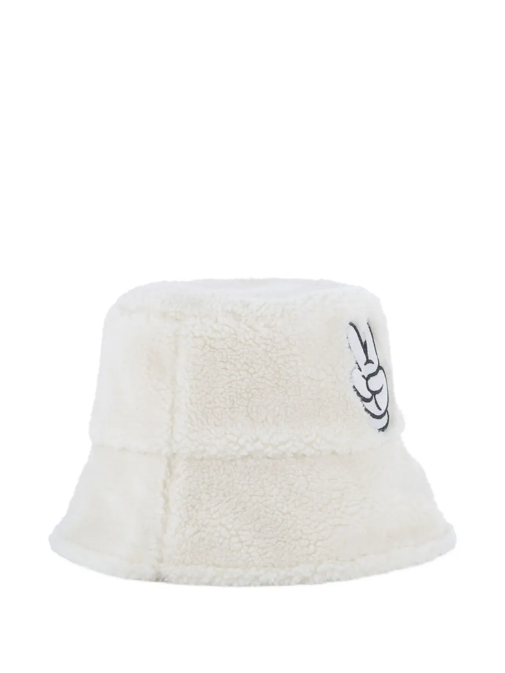 Marc Jacobs X Mickey Mouse Faux-shearling Bucket Hat In White