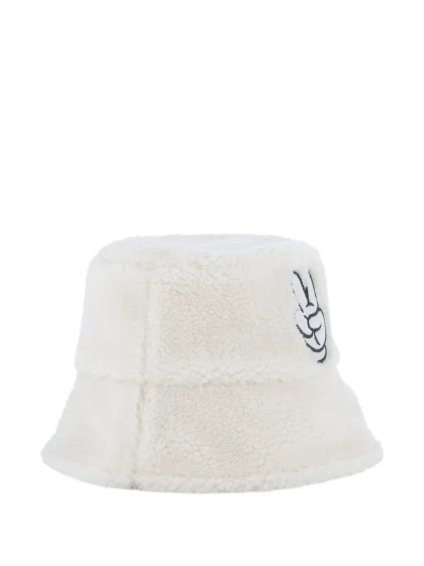 Marc Jacobs Kids x Mickey Mouse faux-shearling Bucket Hat | White