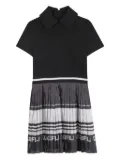 Karl Lagerfeld Kids colour-block pleated dress - Black