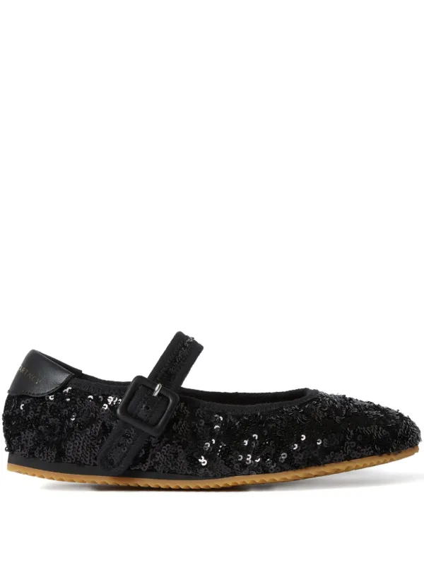 Stella McCartney Sequinned Ballet Flats in Black