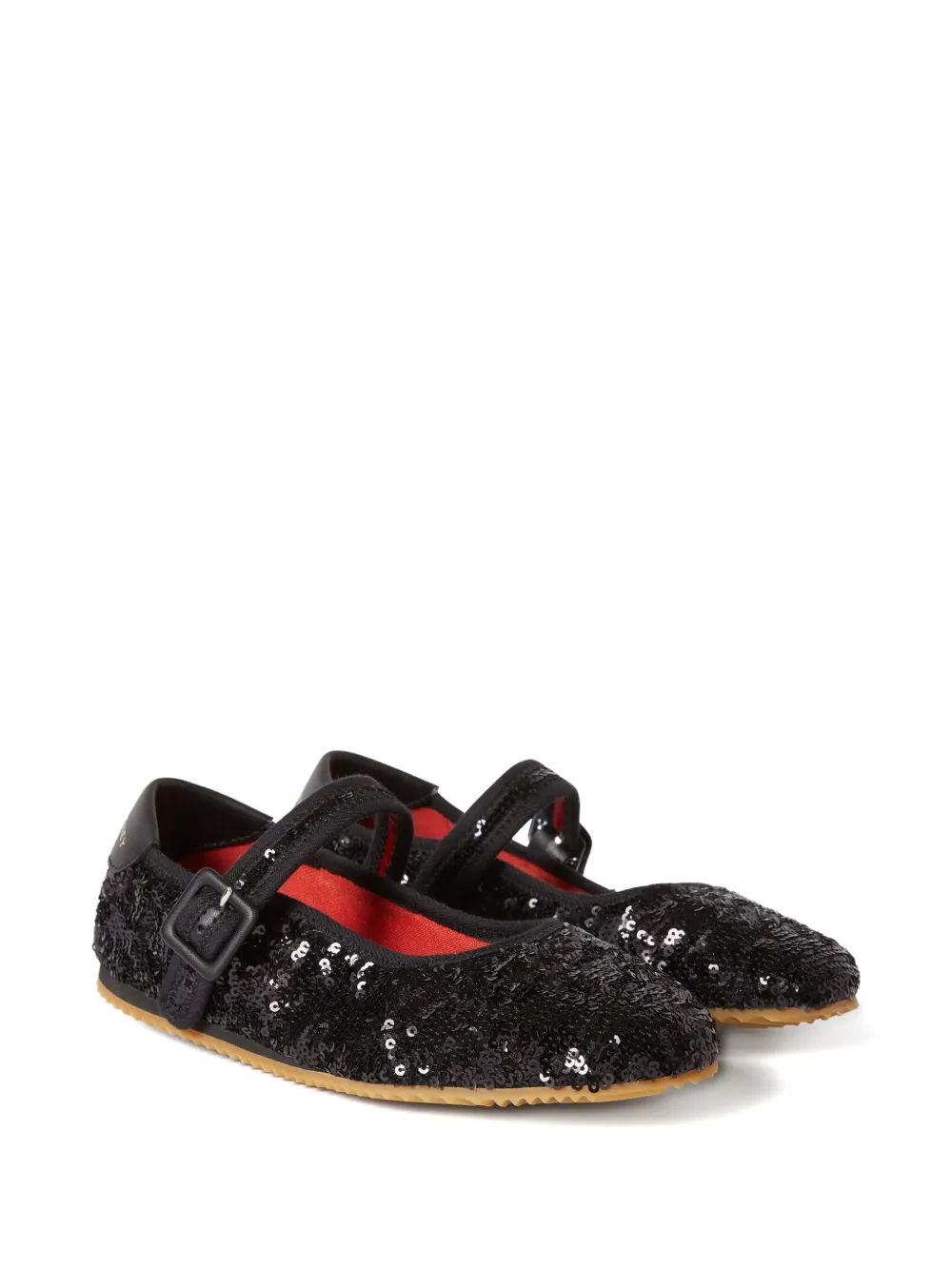 Stella McCartney Ballerina's met pailletten Zwart