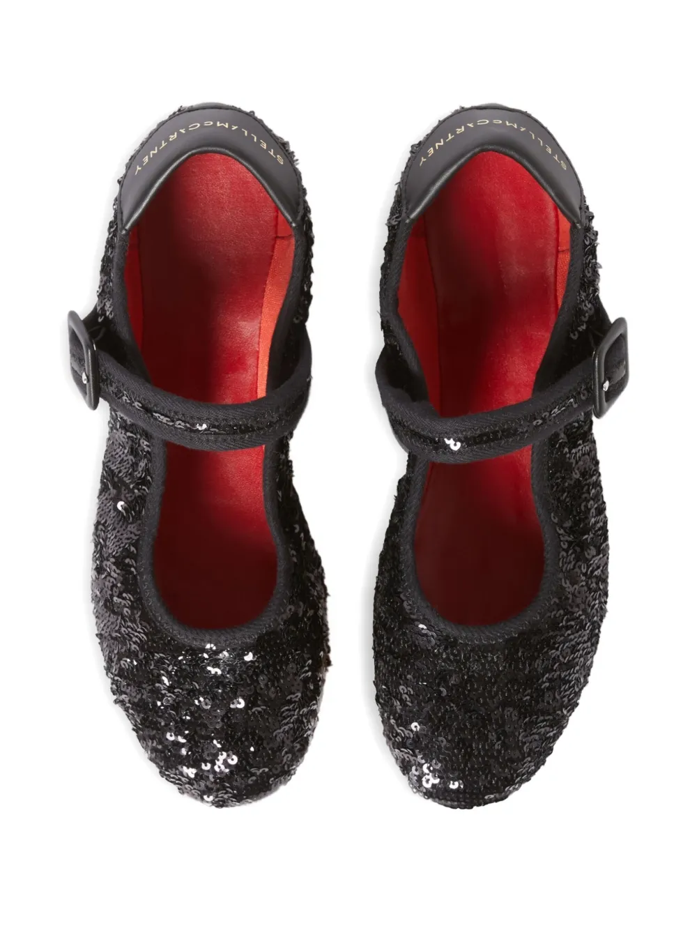 Stella McCartney Ballerina's met pailletten Zwart