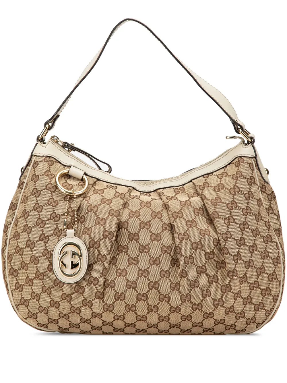 Gucci Pre-Owned 2000-2015 ミディアム GGキャンバス スーキー ショルダーバッグ - ホワイト Gucci Pre-Owned 2000-2015 ミディアム GGキャンバス スーキー ショルダーバッグ - ホワイト
