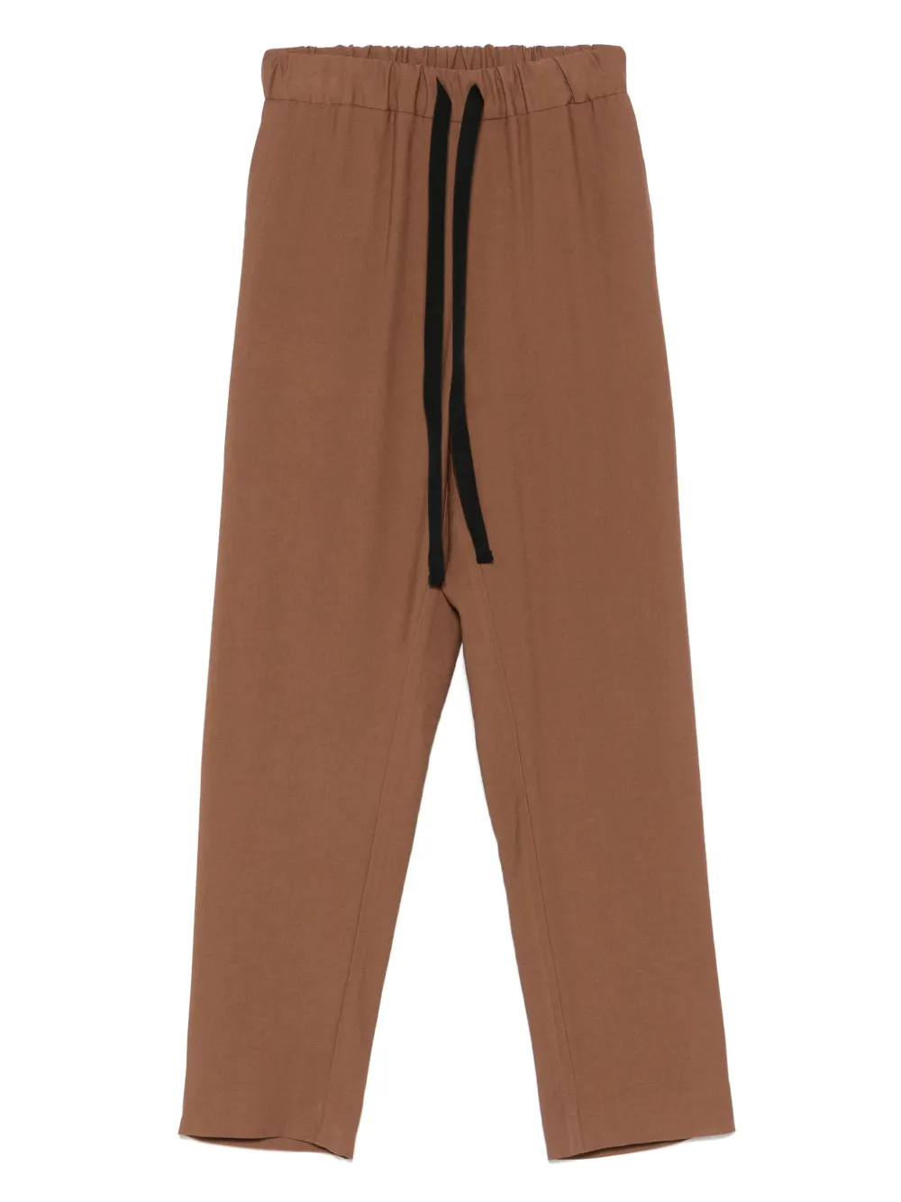 drawstring straight-leg trousers