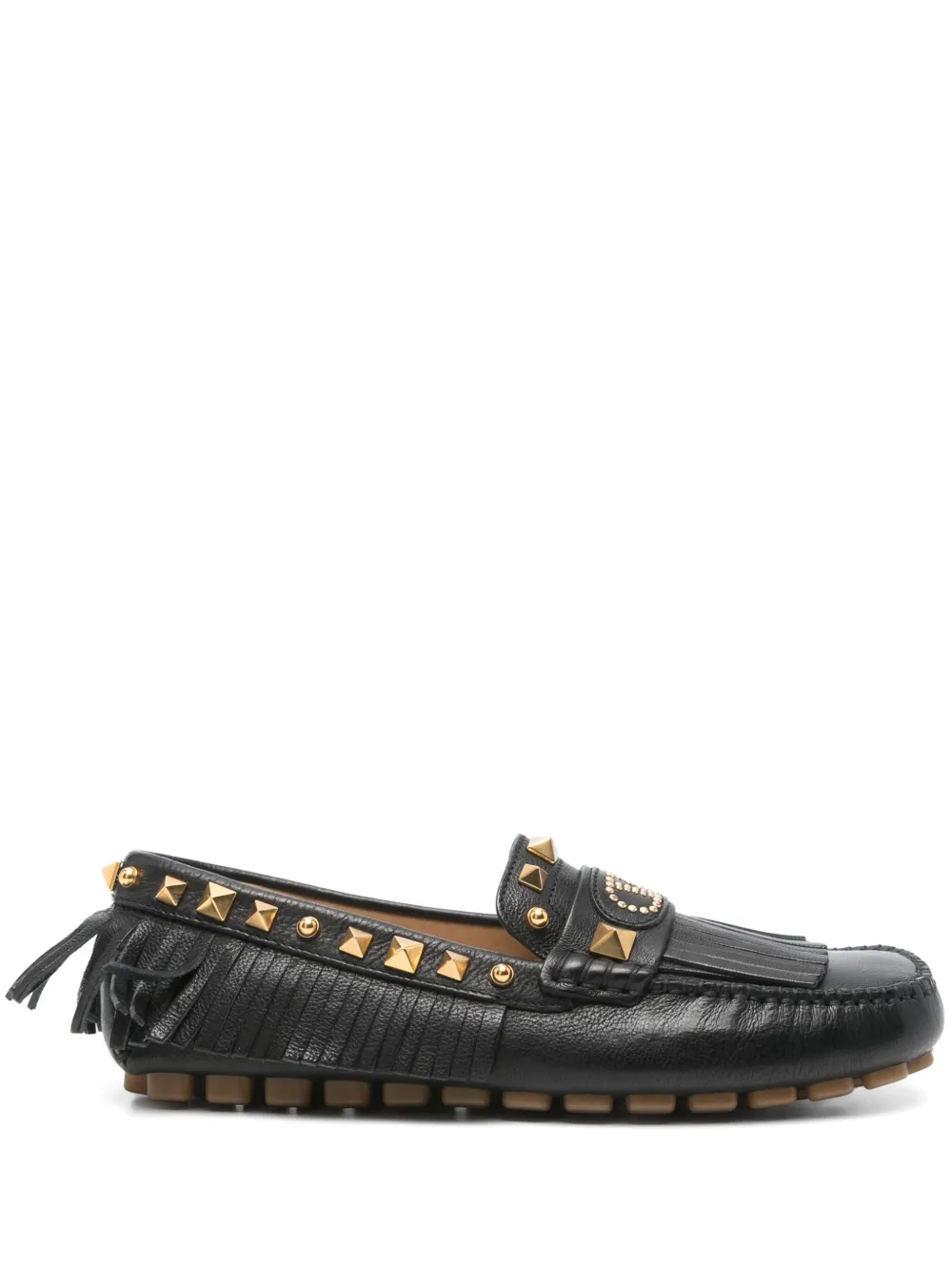 Valentino Garavani stud-embellished loafers Black