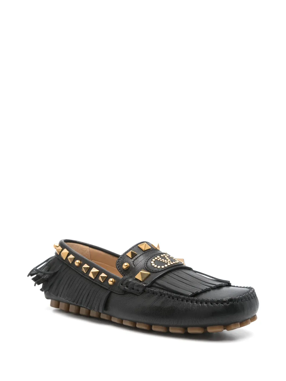 Valentino Garavani stud-embellished loafers Black
