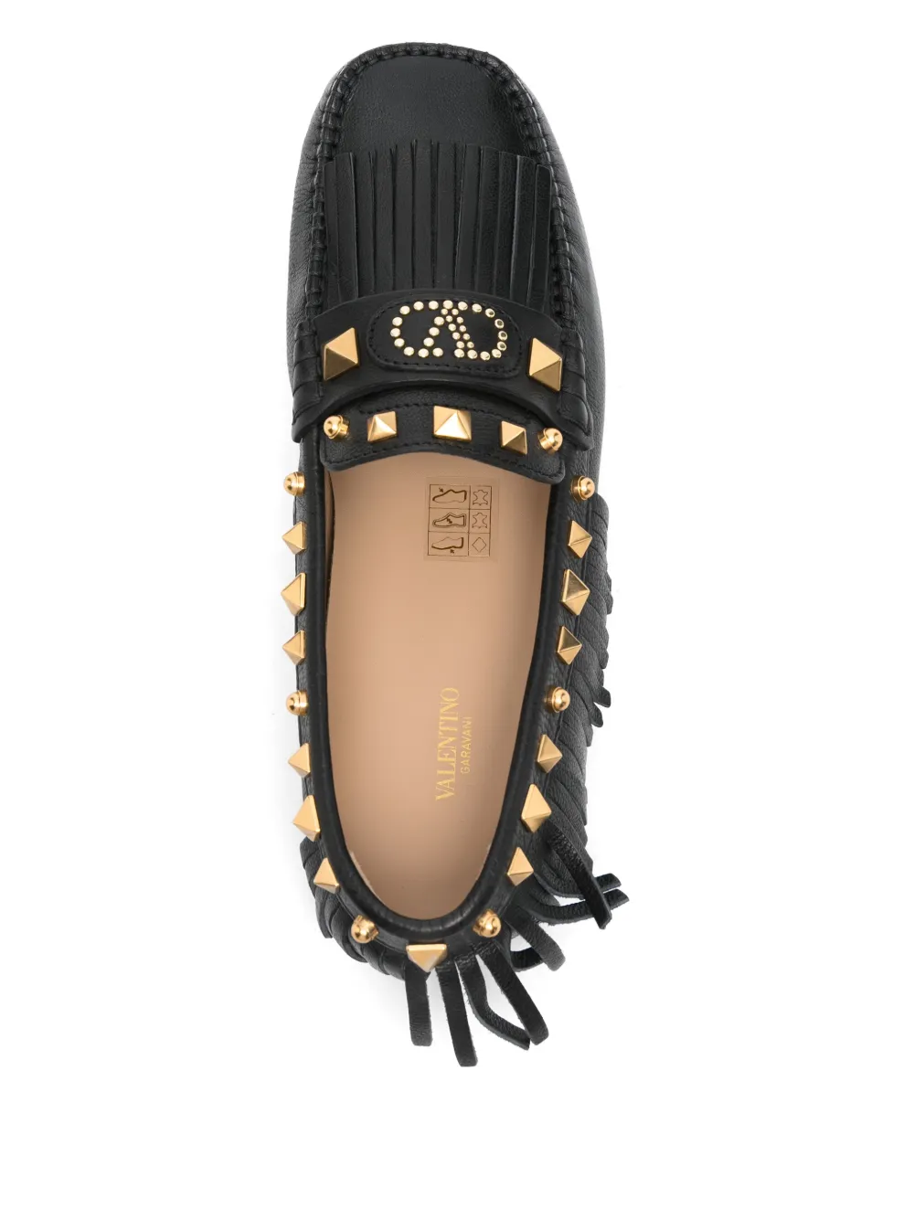 Valentino Garavani stud-embellished loafers Black