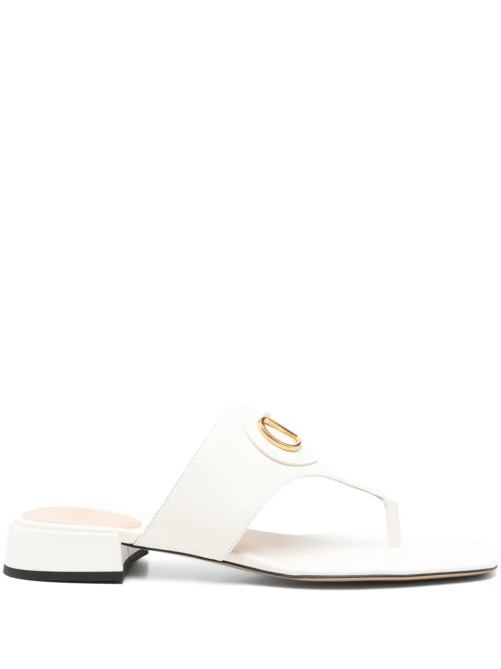 Valentino Garavani Vlogo-plaque sandals White