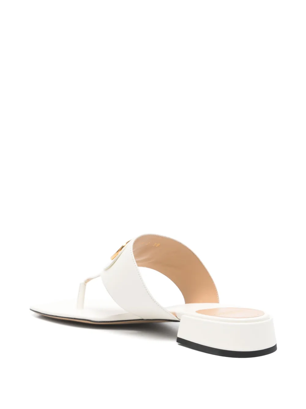 Valentino Garavani Vlogo-plaque sandals White