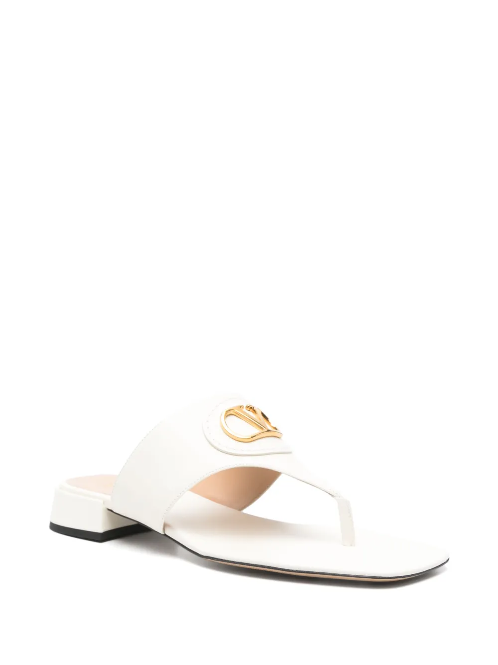 Valentino Garavani Vlogo-plaque sandals White