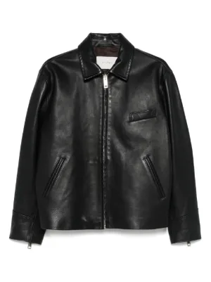 Emporio Armani レザージャケット | ブラック | FARFETCH JP