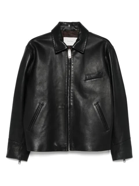 Second/Layer leather bomber jacket