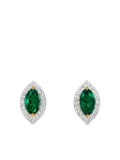 House of Meraki 18K yellow gold Myra emerald and diamonds earrings