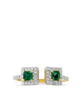 House of Meraki 18K yellow gold Fura emerald and diamonds ring