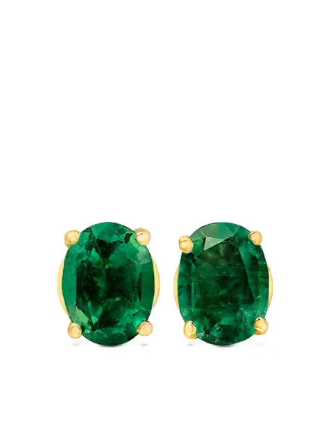 House of Meraki aretes Allora en oro amarillo de 18kt con esmeralda