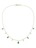 House of Meraki 18K yellow gold mini Vania emerald and diamonds necklace
