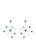 House of Meraki 18K yellow gold Jellyfish emerald and diamonds earrings