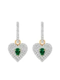 House of Meraki 18K yellow gold Falak emerald and diamonds earrings