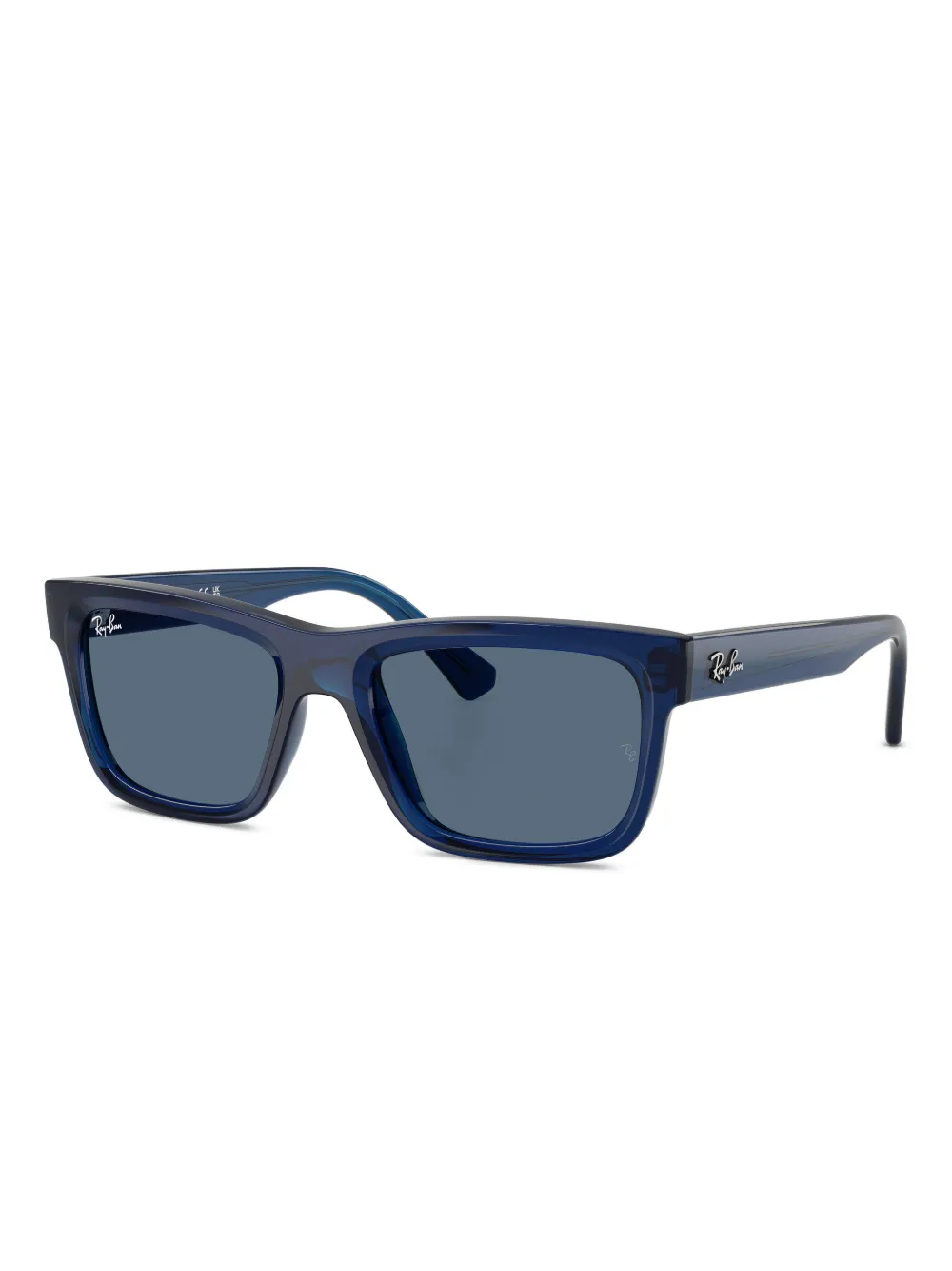 RAY-BAN JUNIOR logo-lettering sunglasses - Blauw