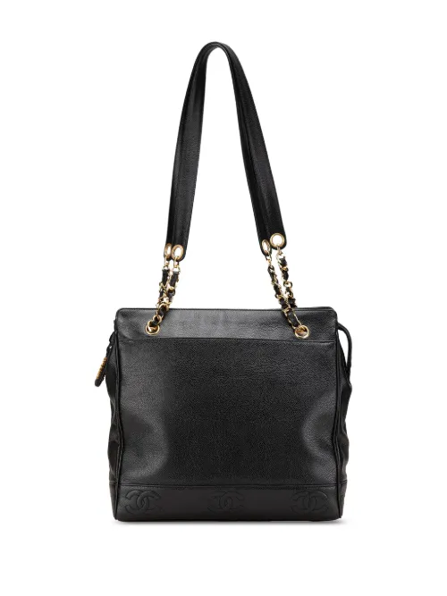 Sac Triple CC en cuir Caviar (1994-1996) - CHANEL Pre-Owned - Modalova