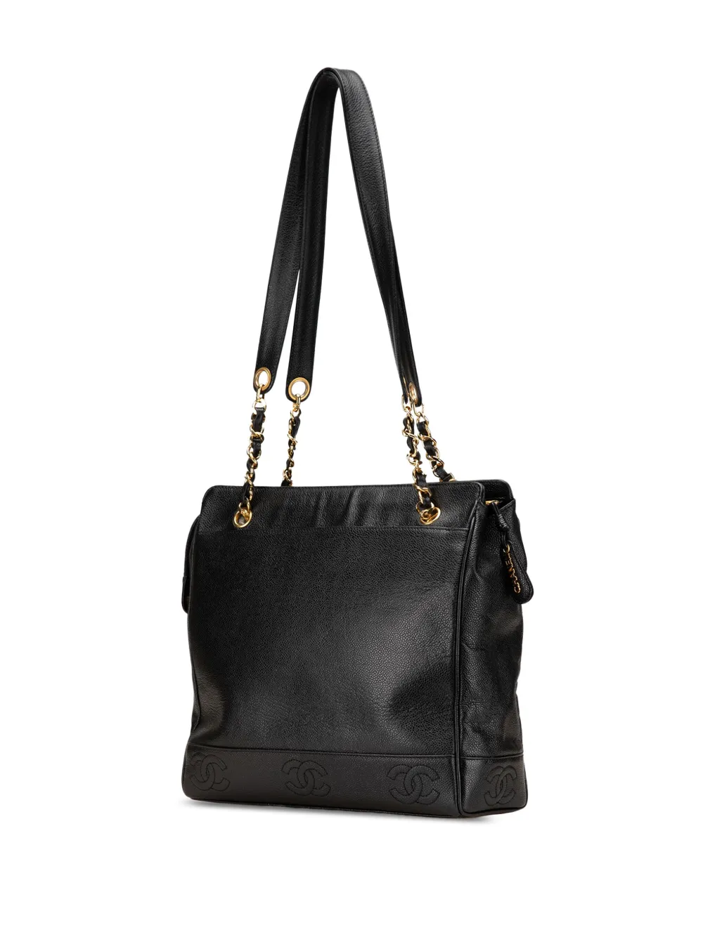 Pre-owned Chanel 1994-1996 Triple Cc Caviar Tote Bag
