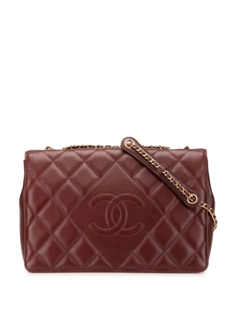 CHANEL Pre-Owned 2013-2014 Medium Quilted Lambskin Diamond CC Flap crossbody bag