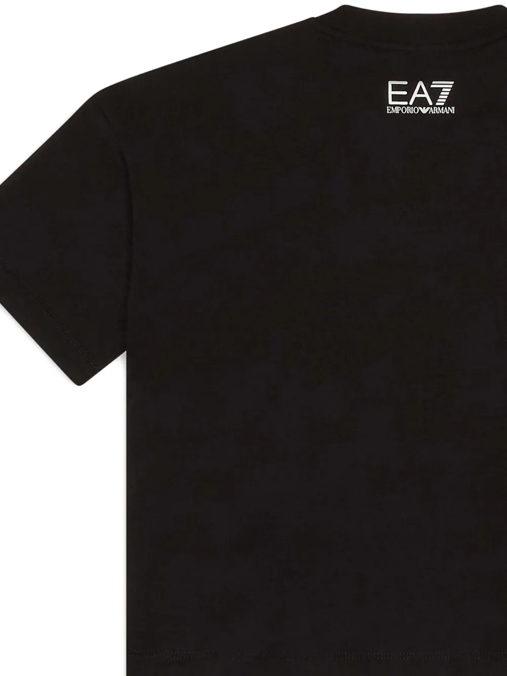 Emporio Armani Kids T-shirt met logoband Zwart