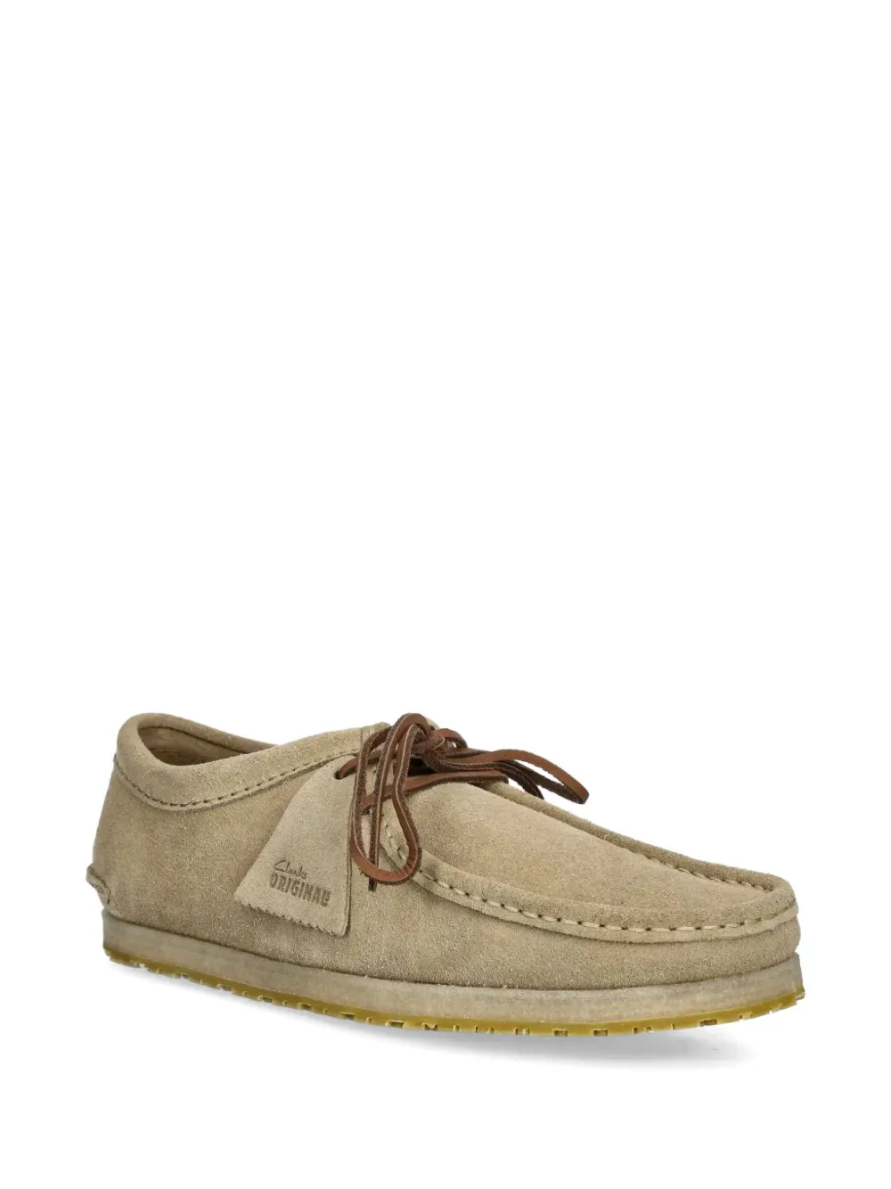 Clarks Originals Suède mocassin met veters Bruin