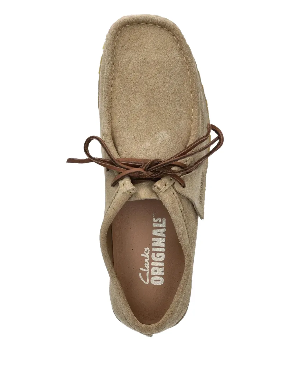 Clarks Originals Suède mocassin met veters Bruin