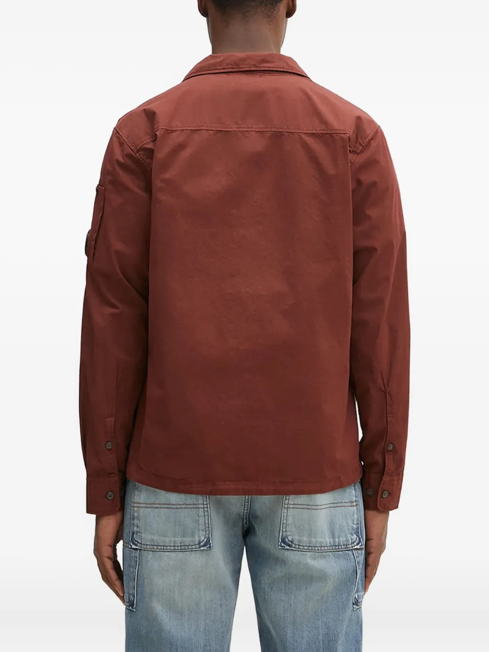 C.P. Company Gabardine shirtjack met rits Bruin